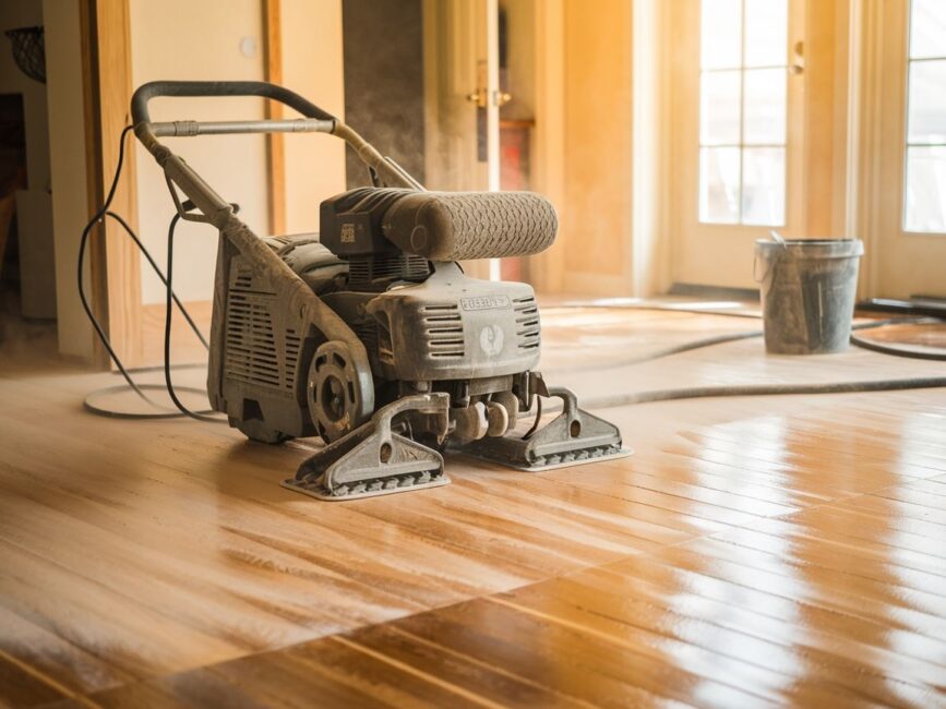 0Efekt końcowy cyklinowania drewnianej podłogi