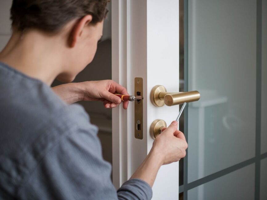 Narzędzia używane do demontażu klamki